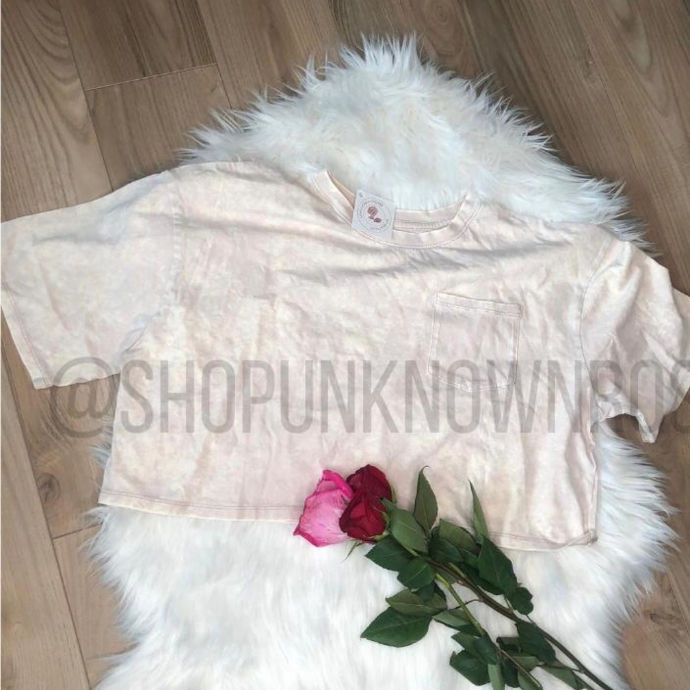 Moth Grey Mineral Wash Crop Top